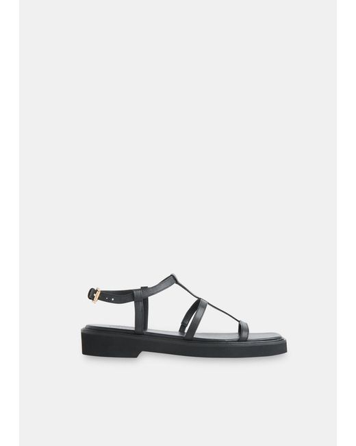 Whistles Natural Dora Caged Square Toe Sandal