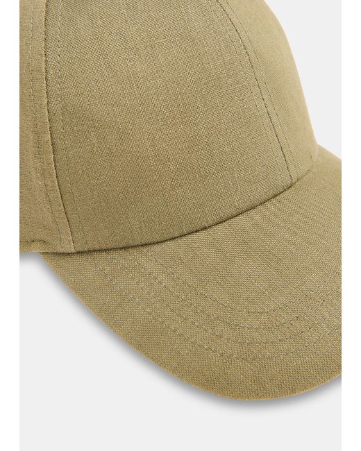 Whistles Natural Linen Cap