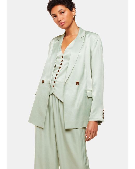 Whistles Gray Rita Luxe Blazer