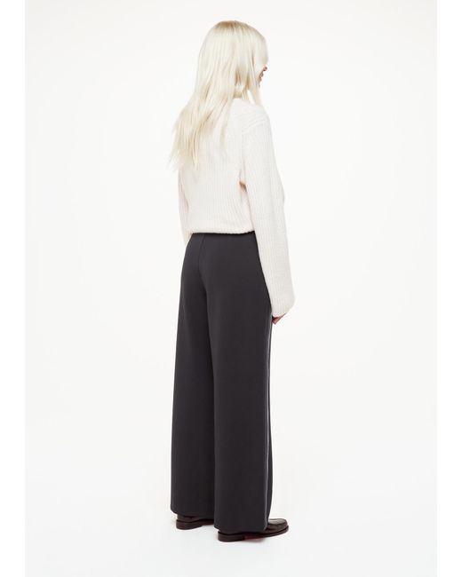 Whistles White Petite Edie Side Stripe Ponte Trouser