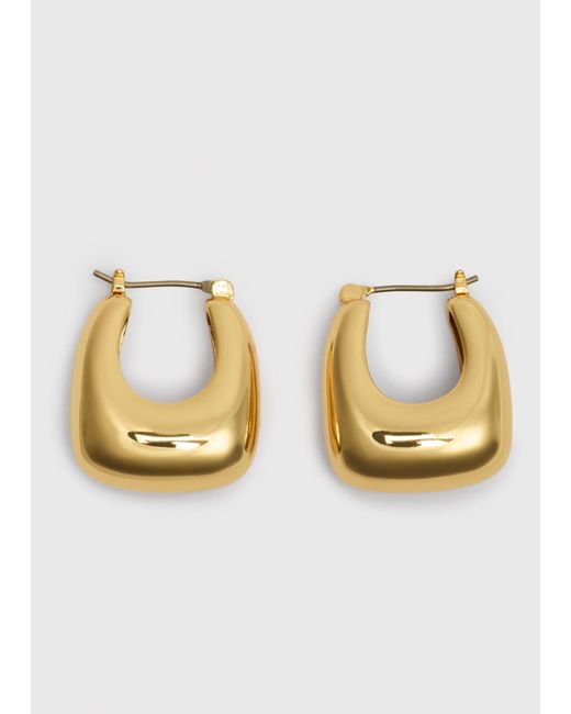 Whistles Metallic Chunky Curved Square Earring