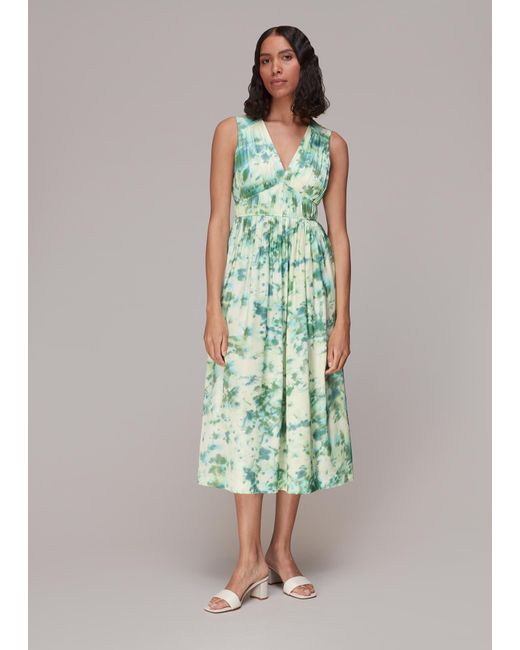 Whistles Multicolor Waterflower Silk Mix Dress