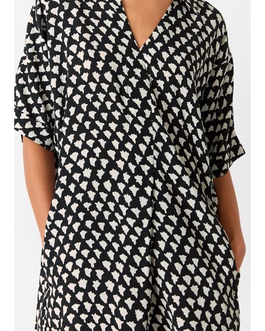 Whistles White Triangle Relaxed Short Dress
