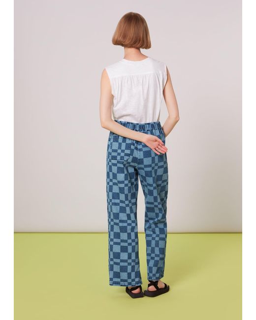 Whistles Blue Billie Checkerboard Jeans