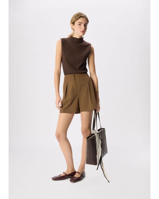 Whistles Black Textured Sleeveless Top