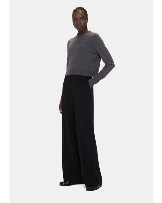 Whistles White Wool Cropped Sweater