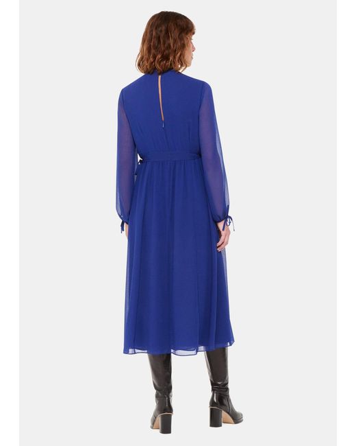 Whistles Blue Ivy Midi Dress