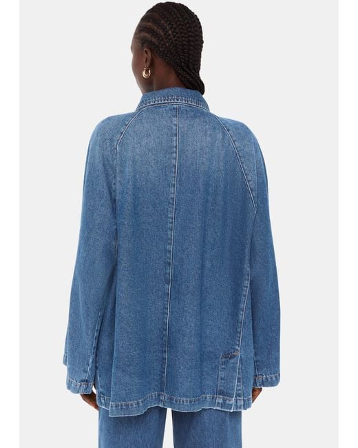 Whistles Blue Flare Sleeve Denim Jacket