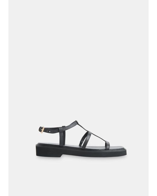 Whistles Natural Dora Caged Square Toe Sandal