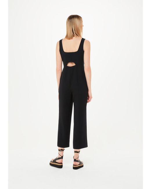 Whistles Black Elsie Square Neck Jumpsuit