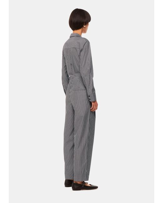 Whistles Gray Julia Stripe Boilersuit