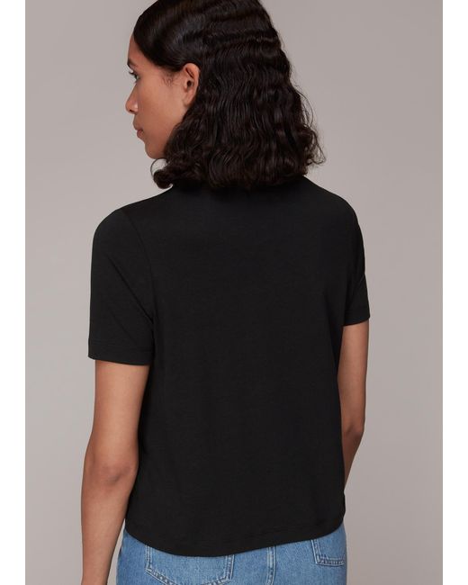 Whistles Black Kirby Keyhole Tshirt