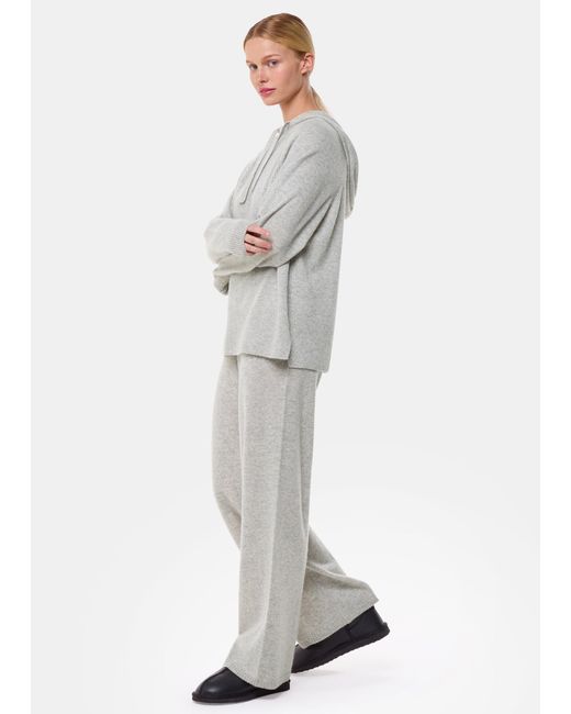 Whistles Gray Cashmere Straight Leg Jogger