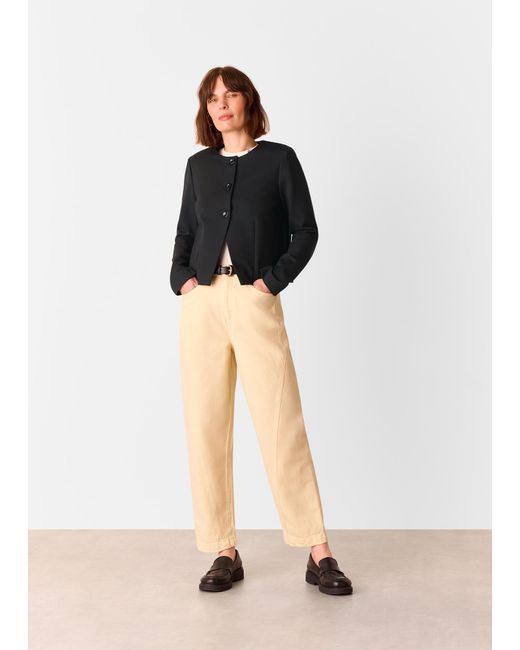 Whistles Black Anne Ponte Button Jacket
