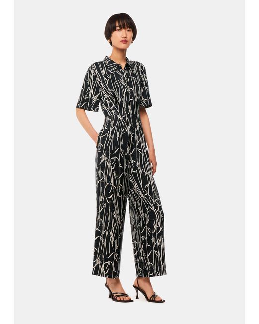 Whistles White Bamboo Shoots Edina Jumpsuit