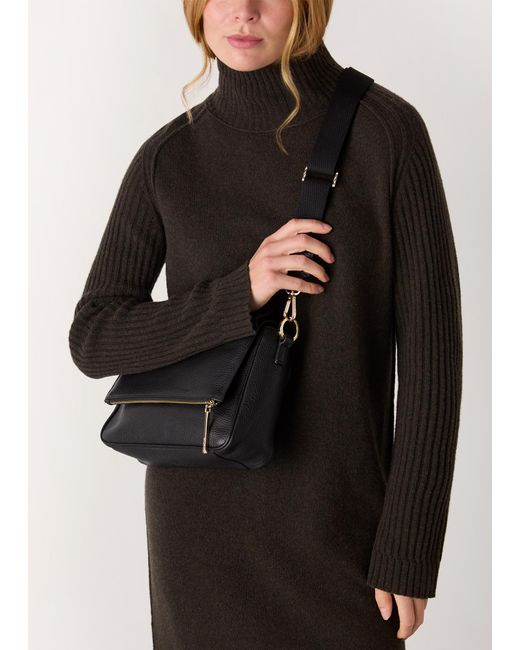 Whistles Black Large Bibi Crossbody Bag