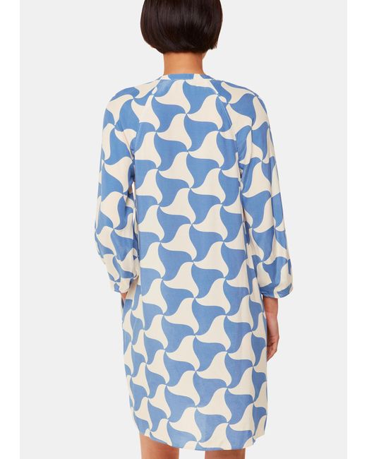 Whistles Blue Spun Triangle Dress