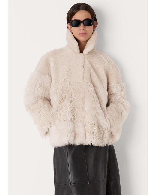 Whistles Natural Hema Shearling Coat
