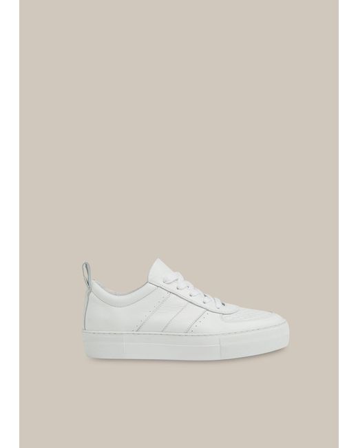 Whistles Natural Anna Snake Deep Sole Trainer