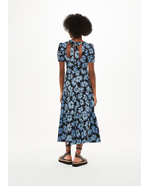 Whistles Blue Daisy Print Poplin Dress