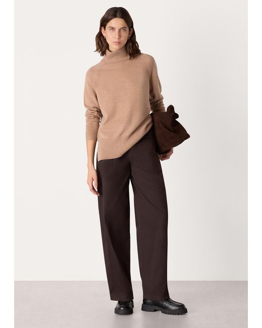 Whistles Natural Cashmere Roll Neck