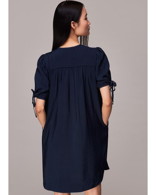 Whistles Blue Frankie Button Through Dress