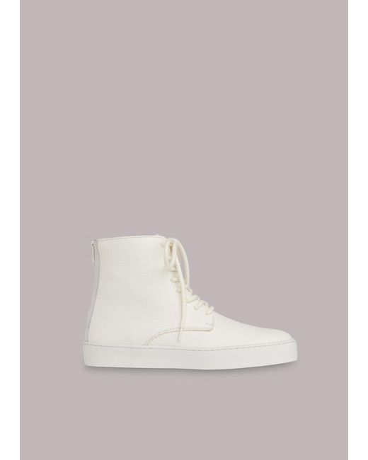 Whistles White Booker High Top Trainer