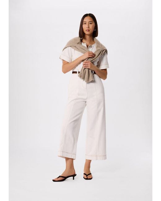 Whistles White Button Down Jumpsuit