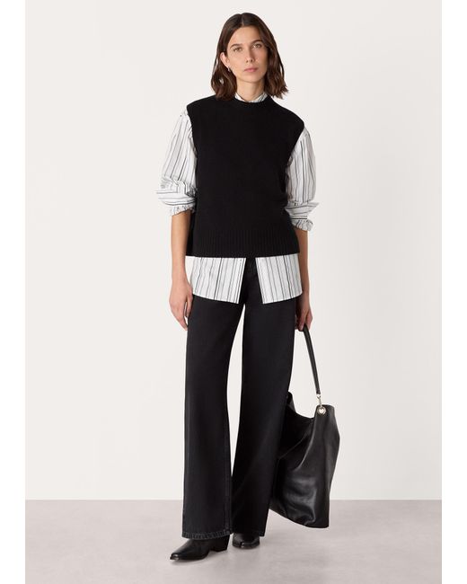 Whistles White Mixed Stripe Oversized Shirt