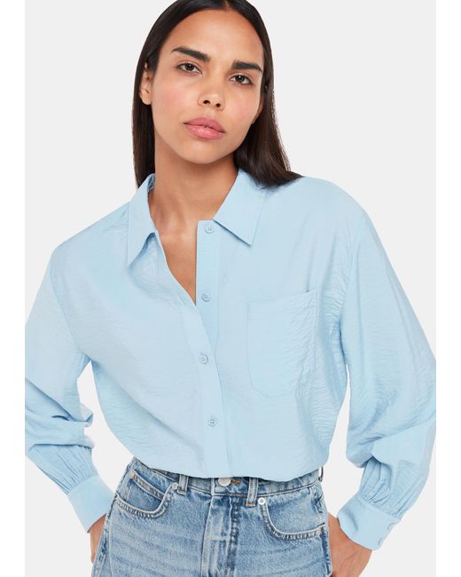 Whistles Blue Nicky Relaxed Shirt