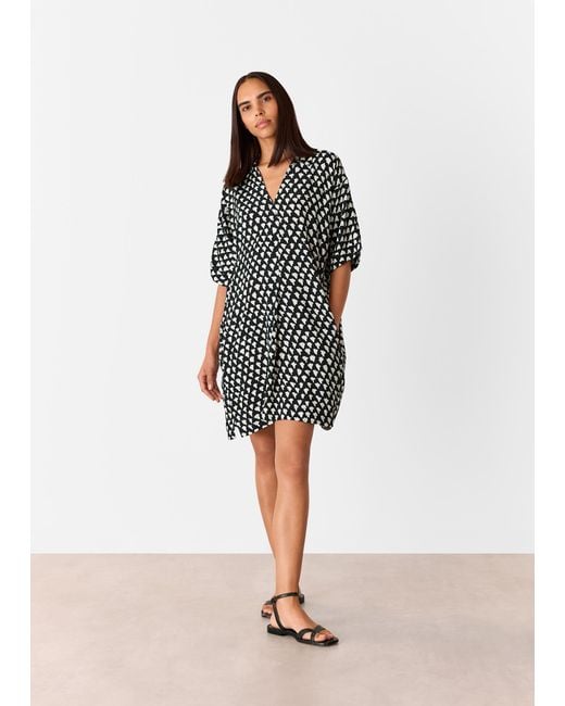 Whistles White Triangle Relaxed Short Dress