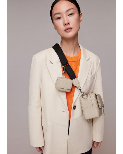 Whistles Natural Bibi Keyring
