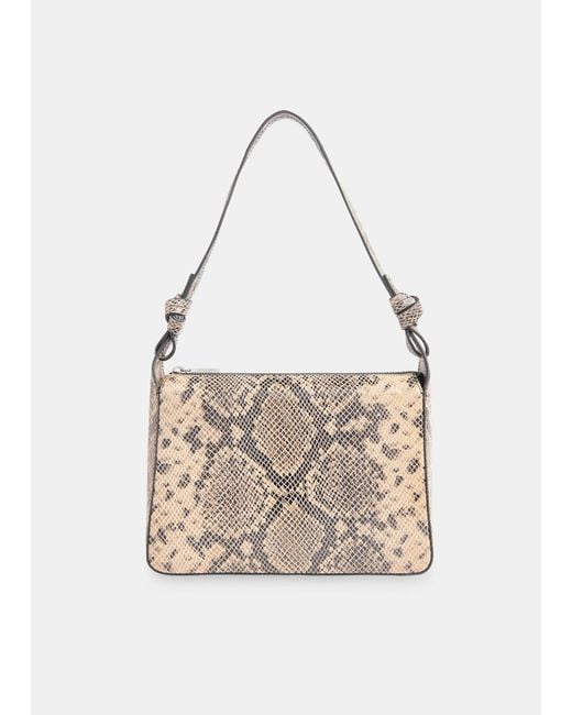 Whistles White Erica Snake Shoulder Bag