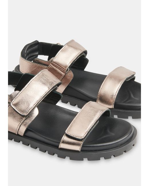 Whistles White Ria Sporty Velcro Sandal