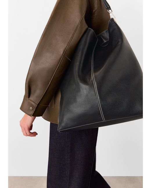Whistles Black Kamil Tote Bag