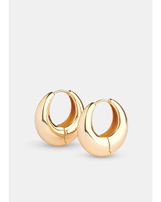 Whistles Metallic Chunky Curved Earring
