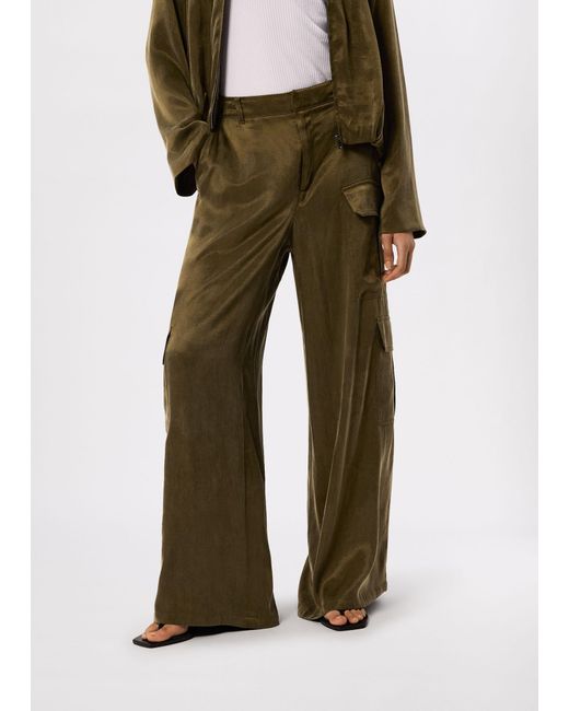 Whistles Green Fluid Cargo Trouser