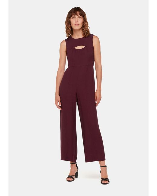 Whistles Red Harley Cut Out Jumpsuit