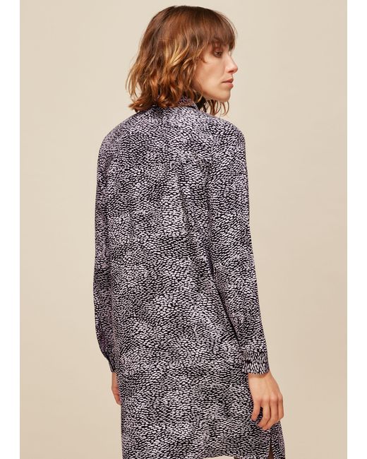 Whistles Gray Kay Ripple Print Shift Dress