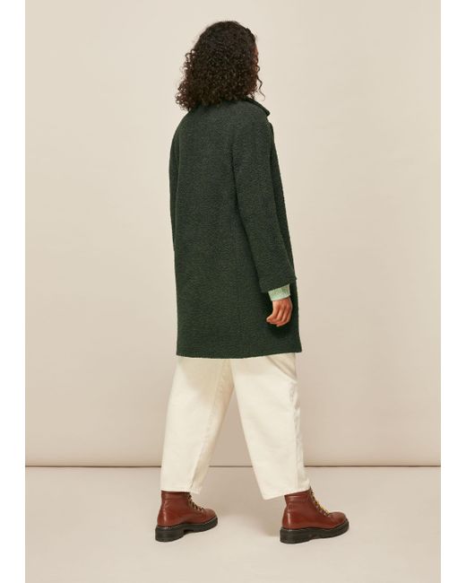 boucle double breasted coat