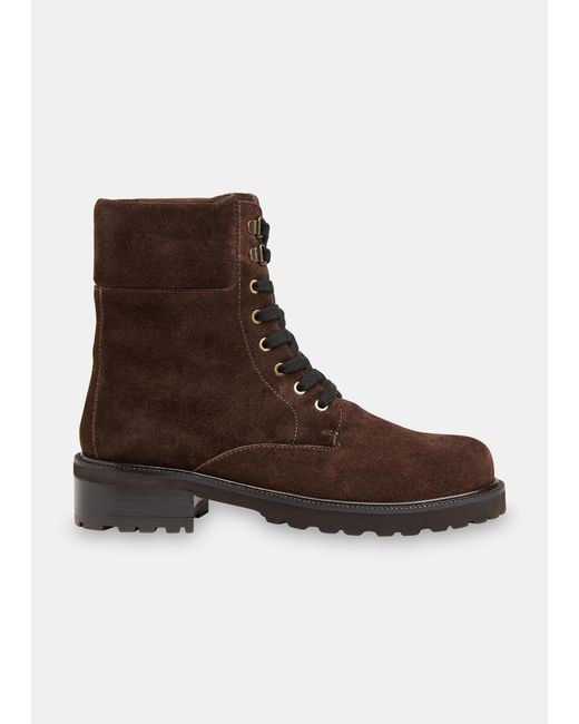 Whistles Brown Suede Lace Up Boot