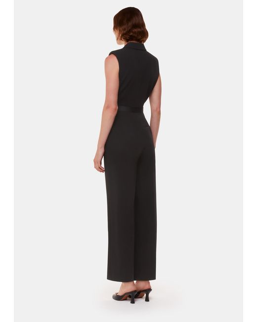 Whistles Black Edie Tuxedo Jumpsuit