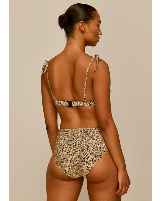 Whistles Brown Mini Leopard Bikini Bottom