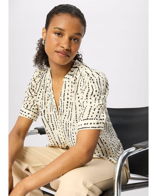 Whistles Multicolor Dashed Spot Gathered Blouse