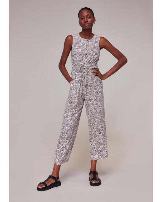 Whistles Multicolor Dashed Leopard Jess Jumpsuit