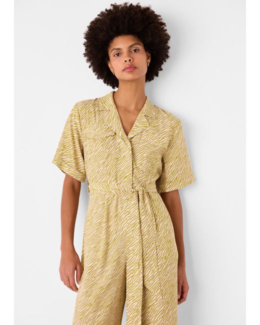 Whistles Natural Kelly Tiger Flame Jumpsuit