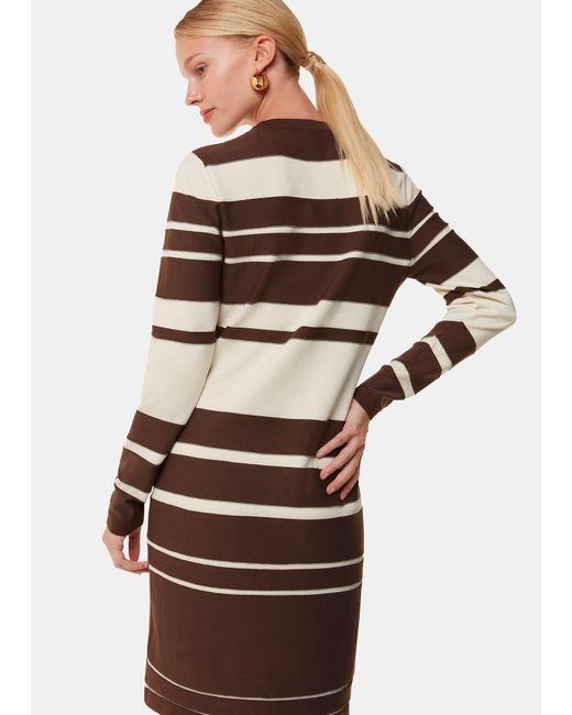 Whistles Multicolor Variegated Stripe Knit Dress
