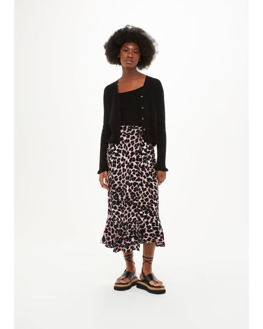 Whistles White Leopard Spot Wrap Skirt