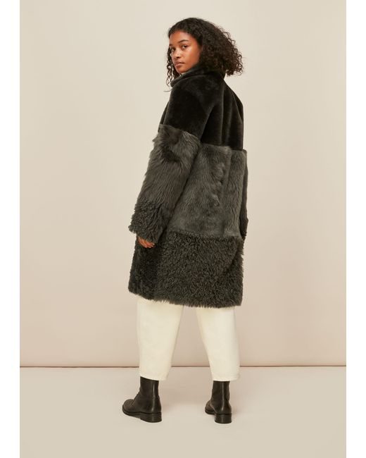 Whistles Natural Cosma Shearling Coat