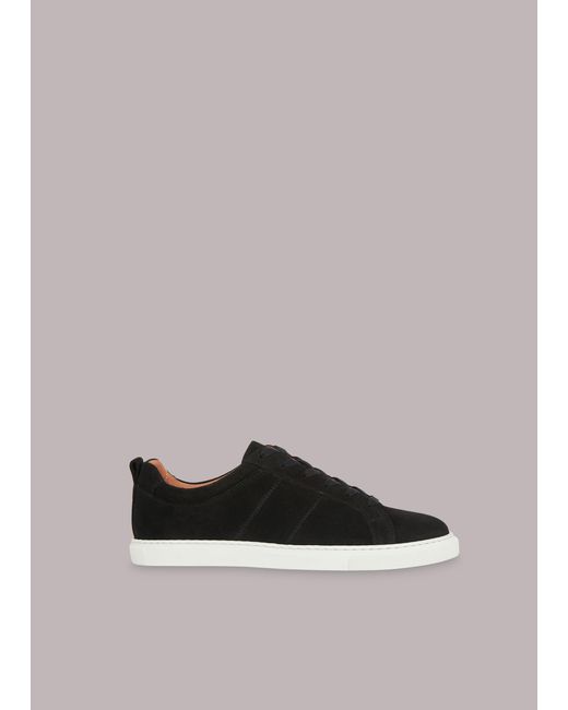 Whistles Gray Koki Suede Lace Up Trainer